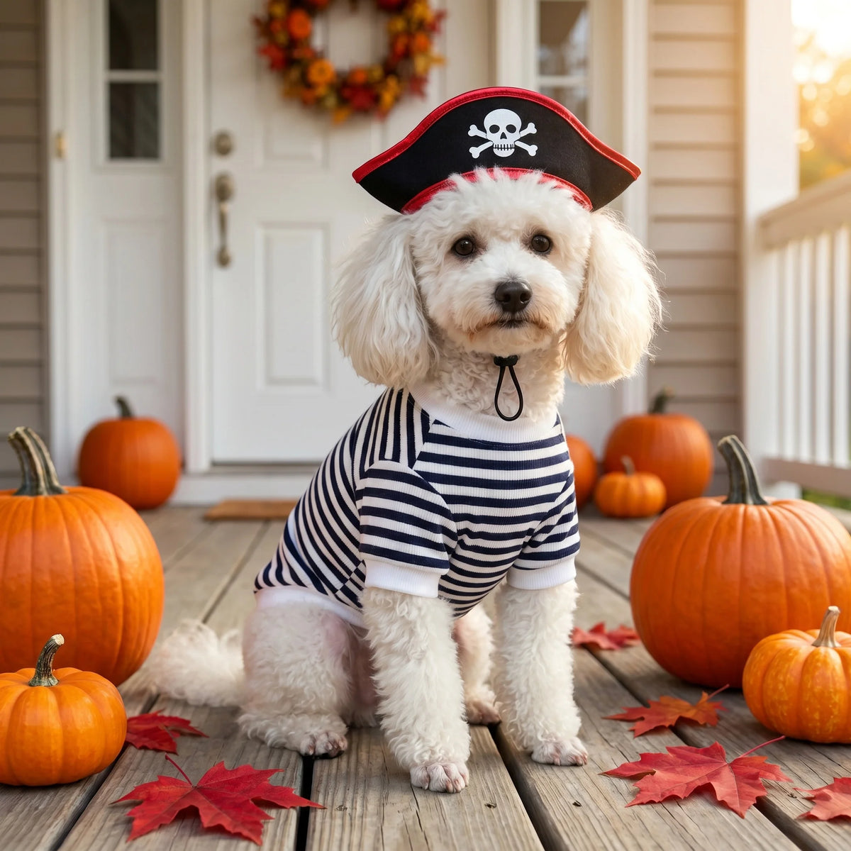 Pirate Costume with Skull Hat for Pets