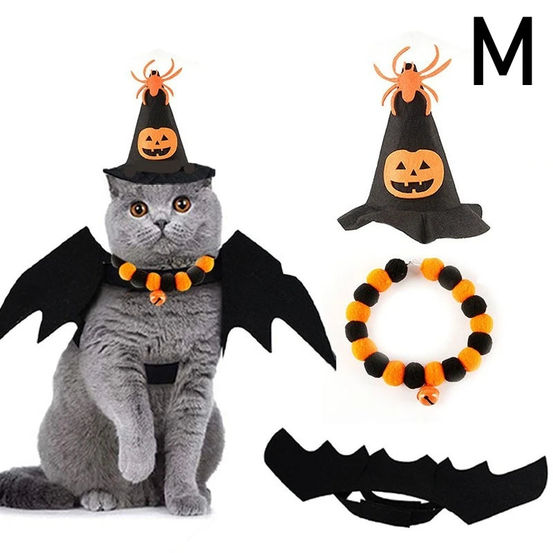 Halloween Bat Costume Accessory Set for Cats
