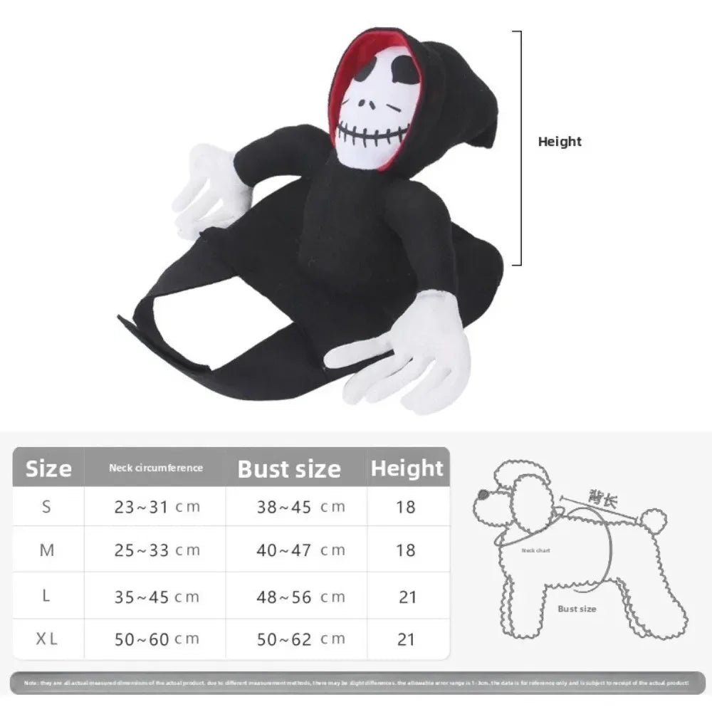 Grim Reaper Rider Halloween Costume for Dogs
