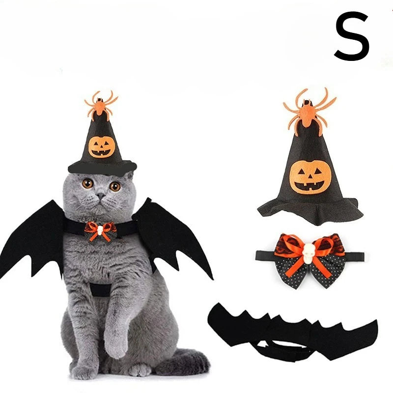 Halloween Bat Costume Accessory Set for Cats