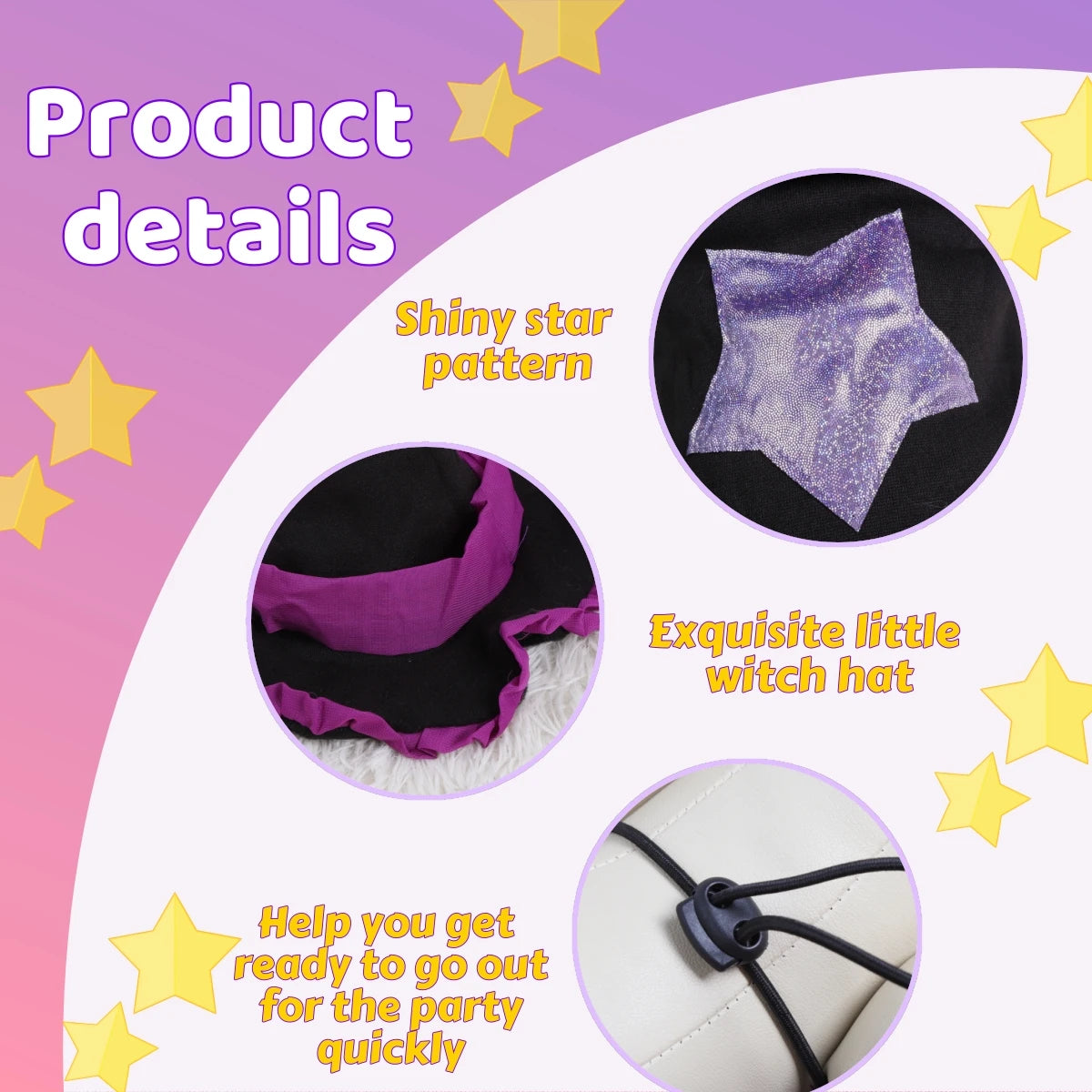 Starry Witch Dress & Hat Halloween Costume for Dogs