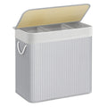 Bamboo Laundry Basket with Liner — Sturdy X-Frame Hamper