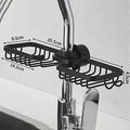 180° Rotating Aluminum Faucet Organizer Rack – Space-Saving Kitchen & Bathroom Storage