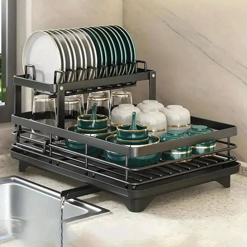Multifunctional Sink Dish Drying Rack, Space-Saving