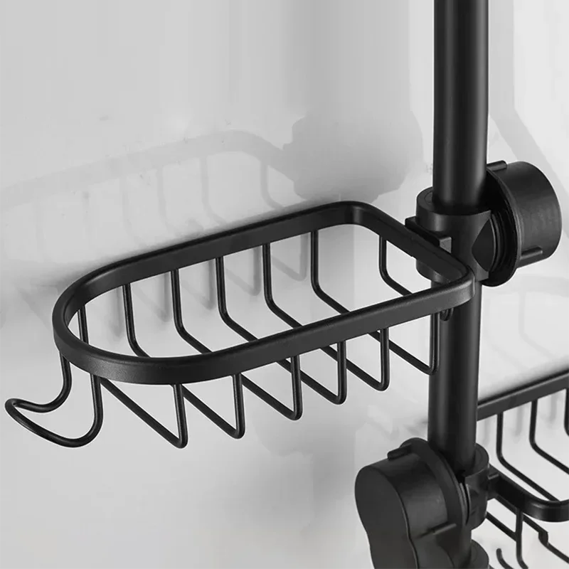180° Rotating Aluminum Faucet Organizer Rack – Space-Saving Kitchen & Bathroom Storage