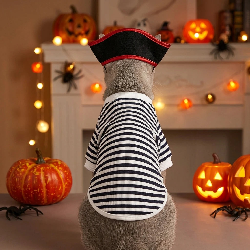Pirate Costume with Skull Hat for Pets
