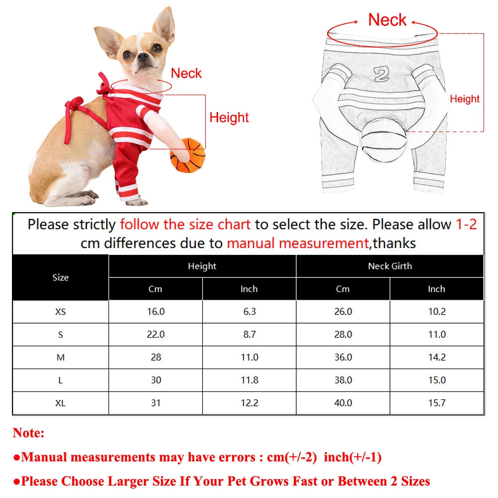 Basketball Halloween Pet Costume with 3D Ball