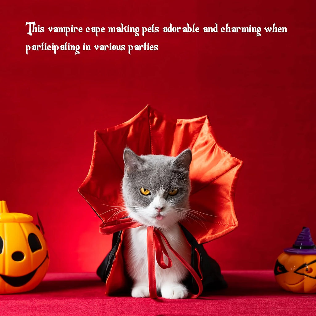 Vampire Cape Halloween Costume for Pets