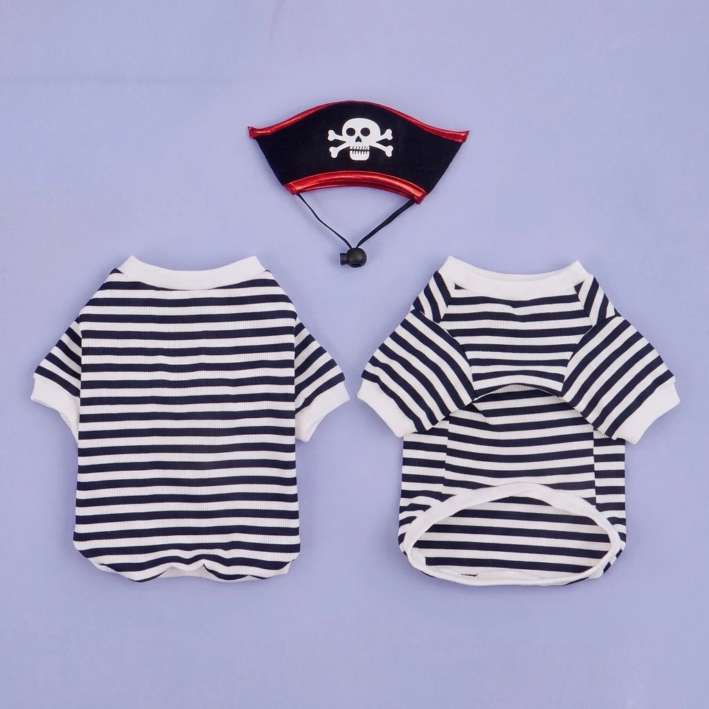 Pirate Costume with Skull Hat for Pets