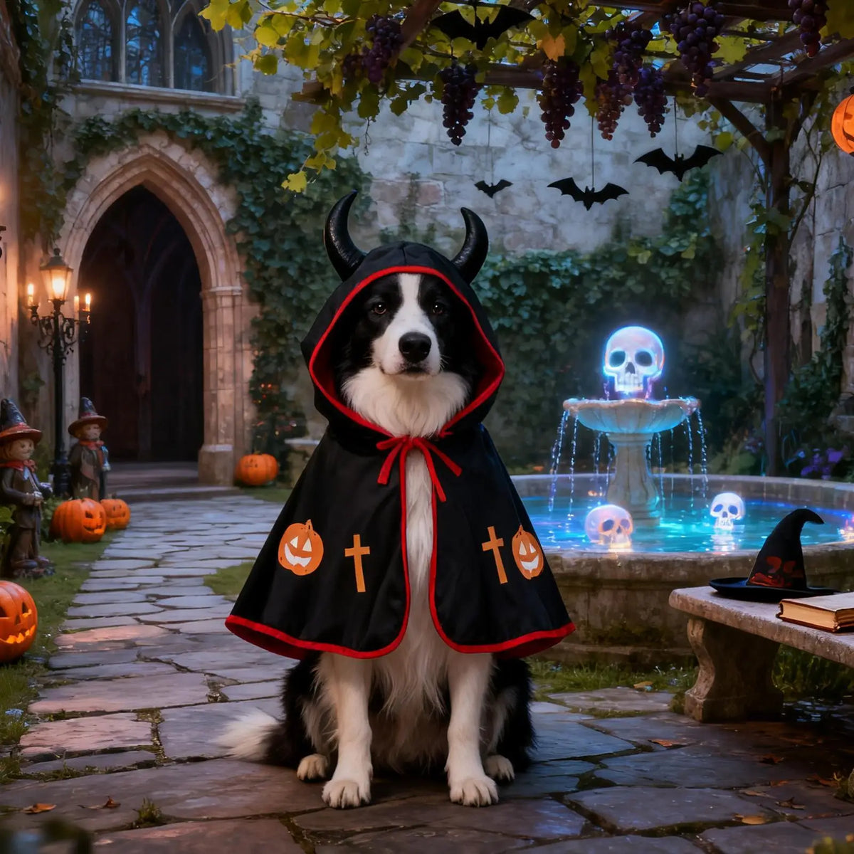Pumpkin Cape Halloween Costume for Dogs