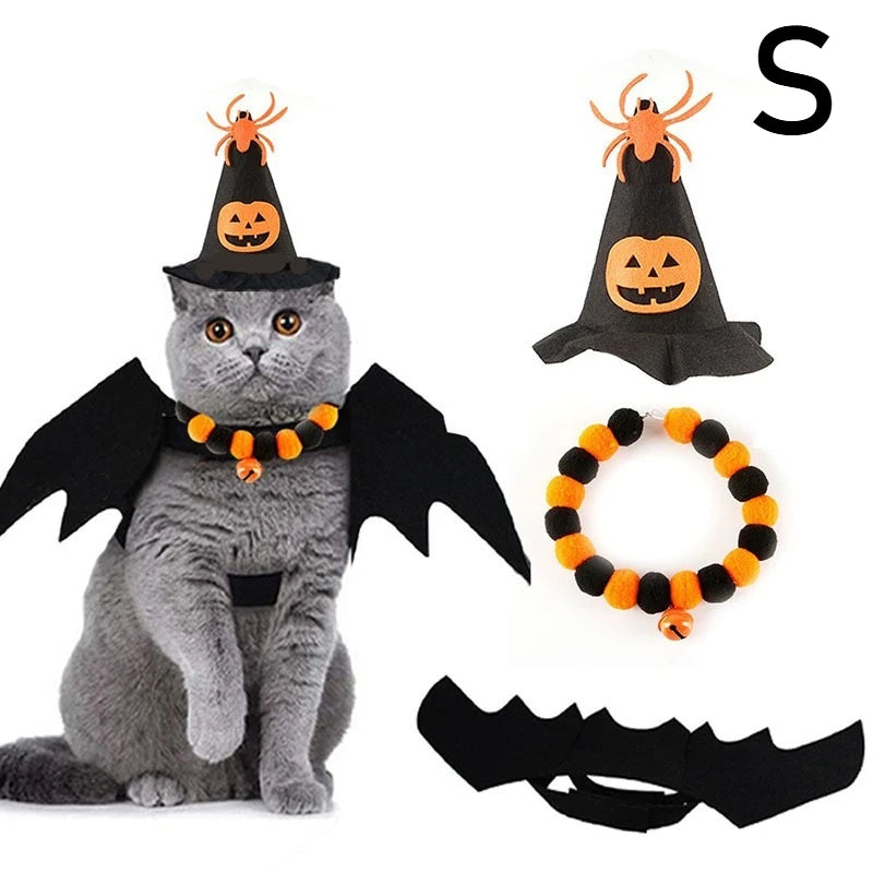 Halloween Bat Costume Accessory Set for Cats