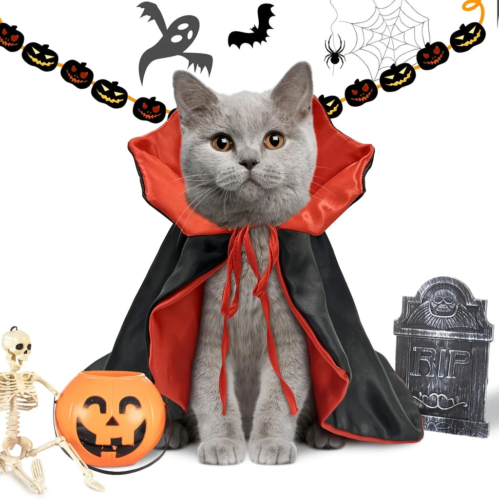 Vampire Cape Halloween Costume for Pets