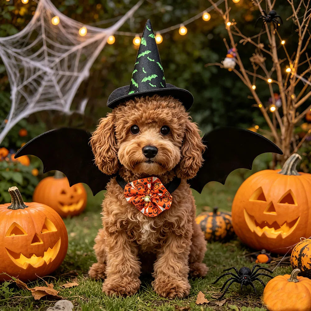 3-Piece Halloween Costume Accessories for Cats & Small Dogs