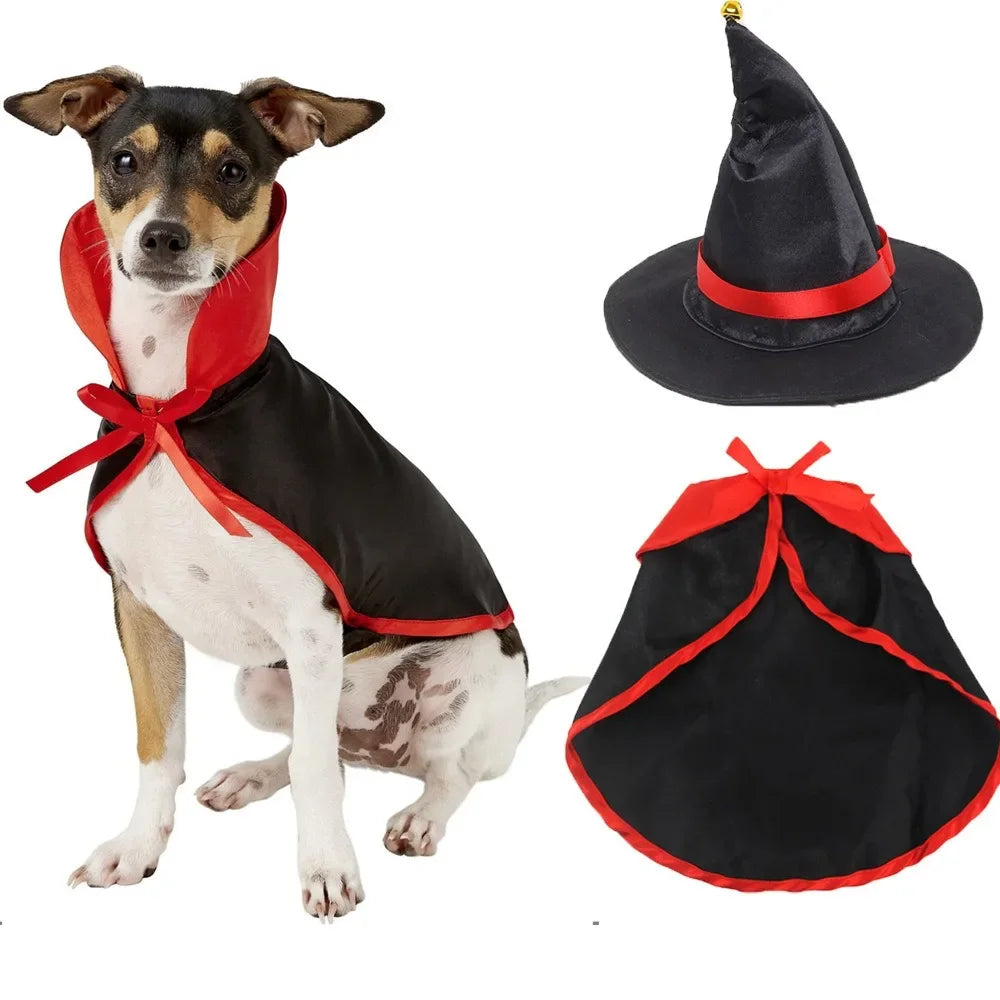 Halloween Wizard Hat or Cloak for Cats & Dogs