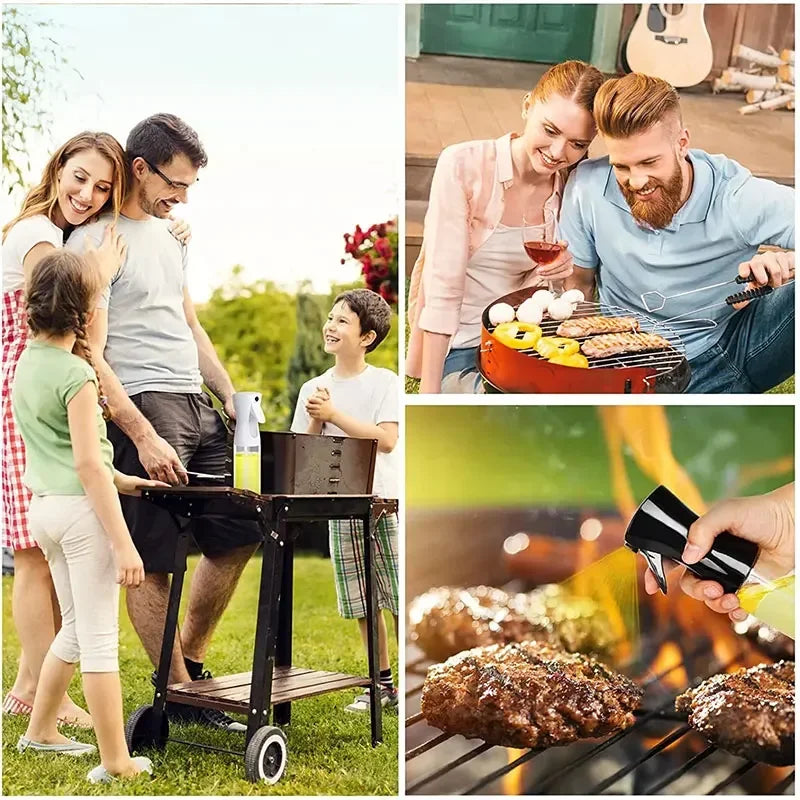 Oil Spray Bottle & Brush Set for BBQ, Baking and Air Fryer