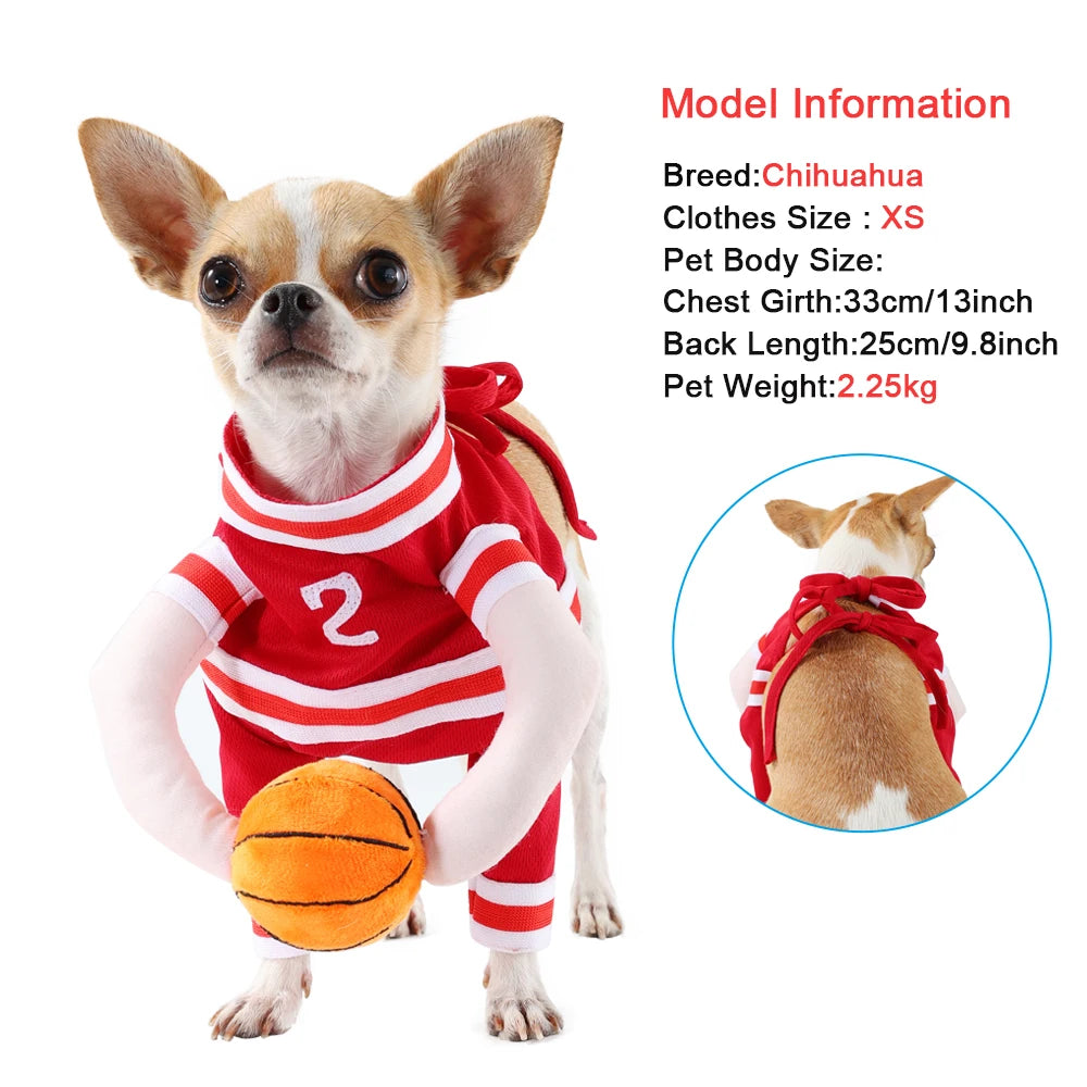 Basketball Halloween Pet Costume with 3D Ball
