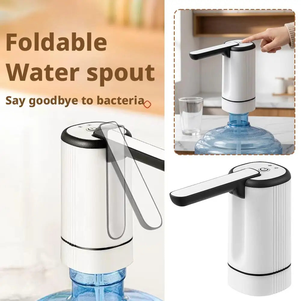 Smart Rechargeable Electric Water Dispenser with Foldable Spout & Type-C Charging