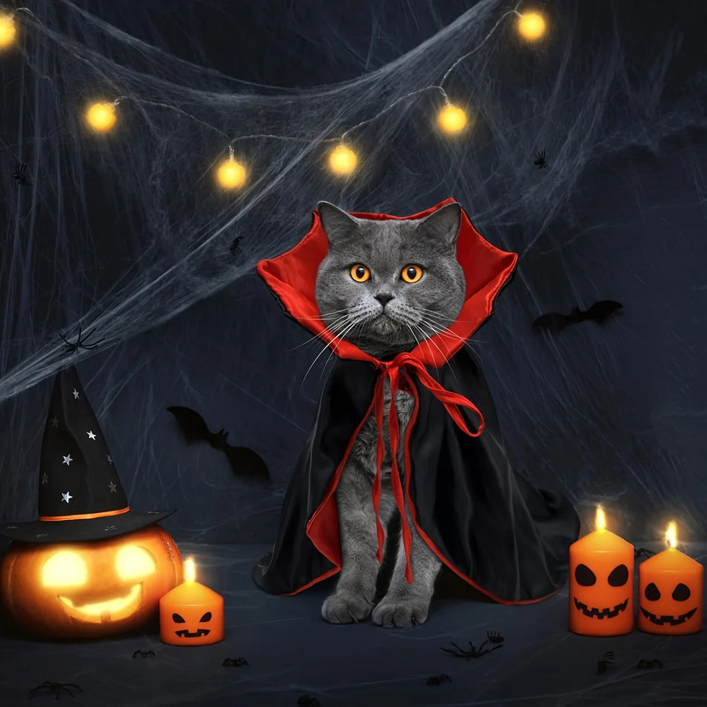 Vampire Cape Halloween Costume for Pets