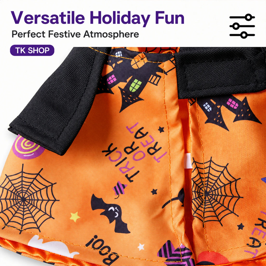 Witch Hat & Printed Halloween Costume for Pets