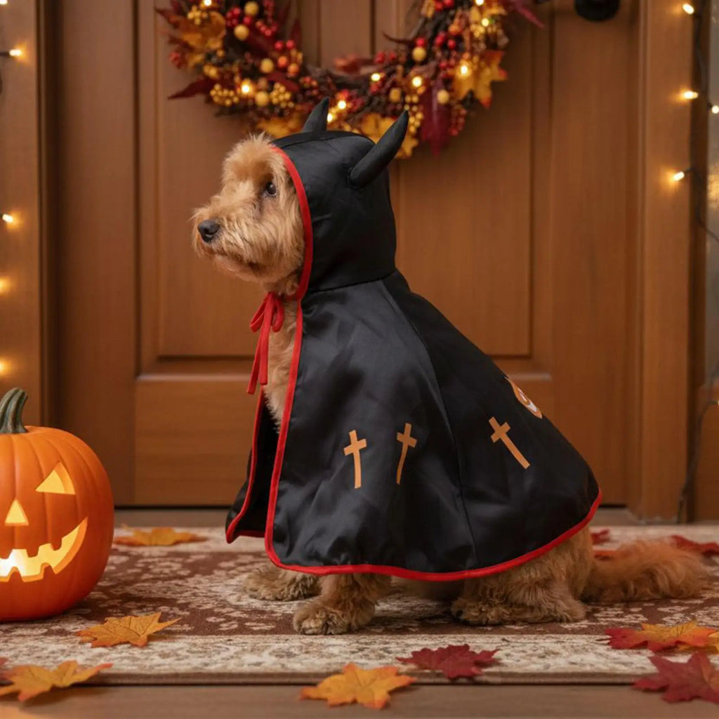 Pumpkin Cape Halloween Costume for Dogs
