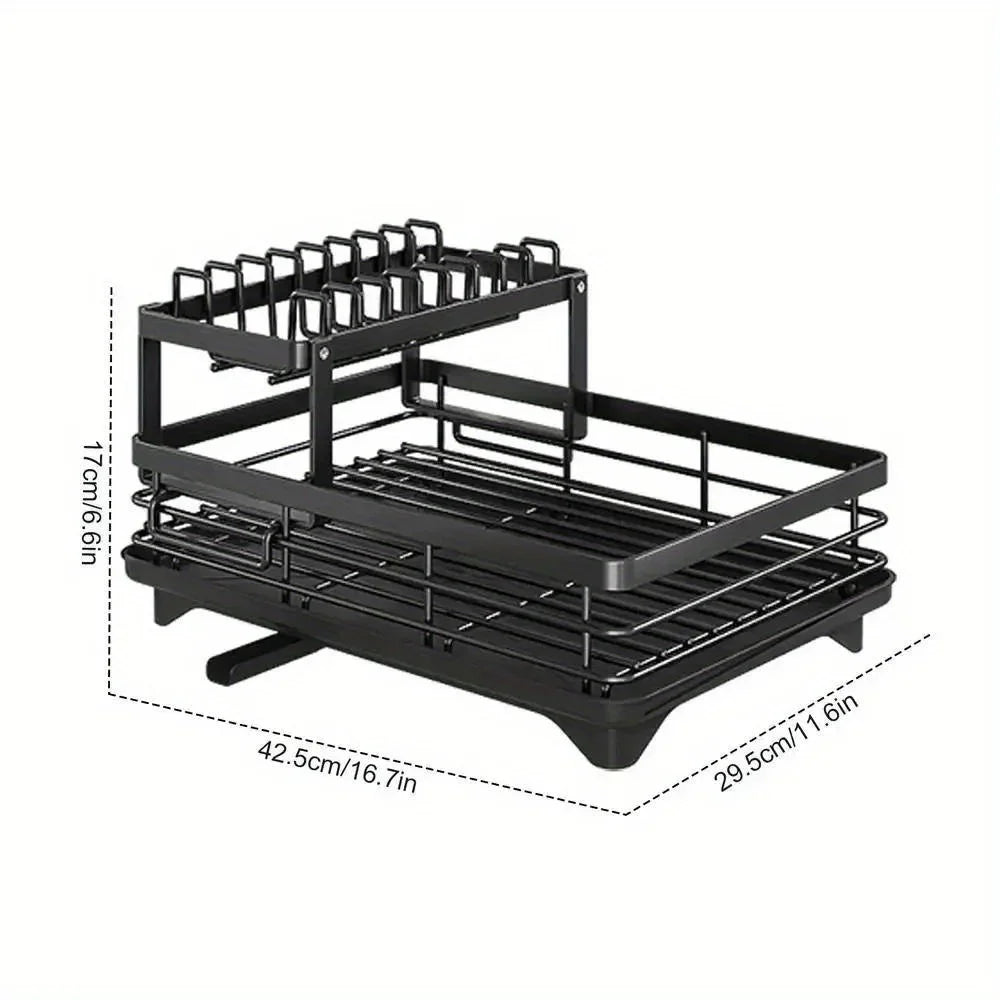 Multifunctional Sink Dish Drying Rack, Space-Saving