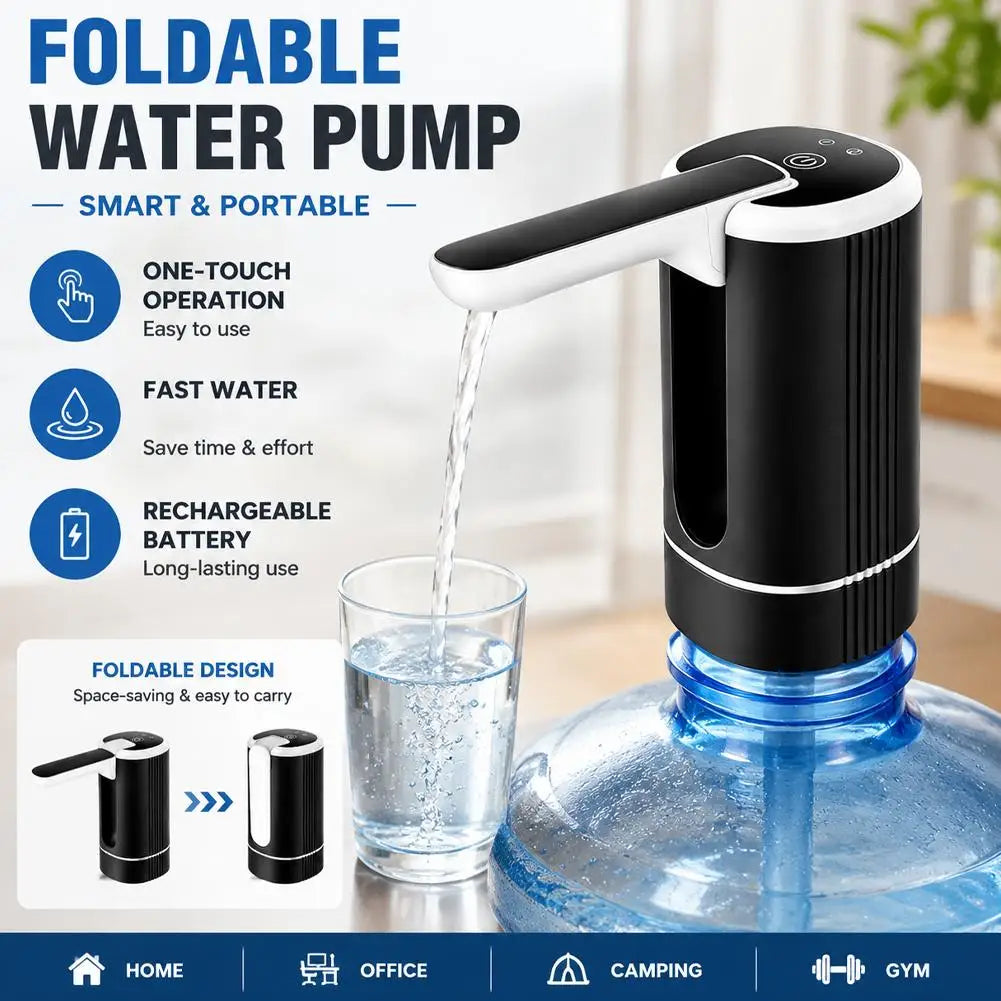 Smart Rechargeable Electric Water Dispenser with Foldable Spout & Type-C Charging