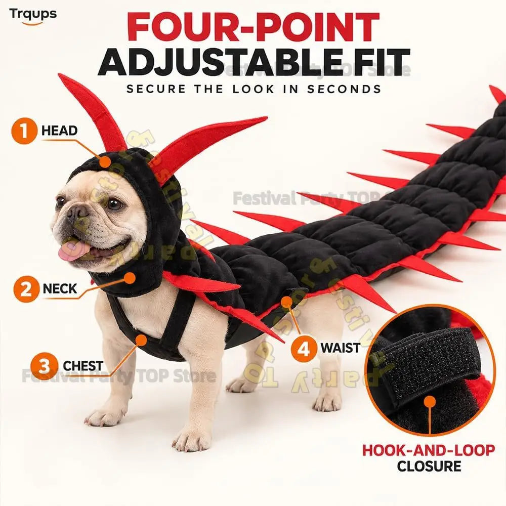 3D Centipede Halloween Costume for Cats & Small Dogs