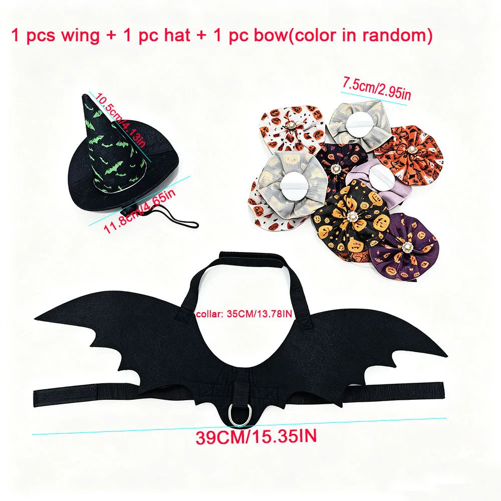 3-Piece Halloween Costume Accessories for Cats & Small Dogs