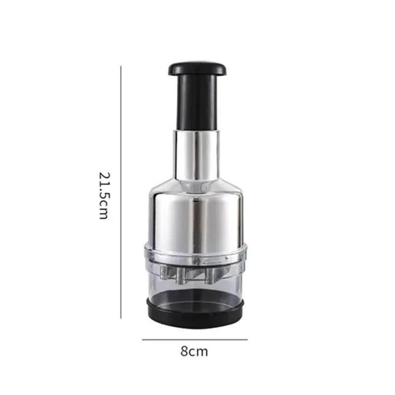 Stainless Steel Manual Garlic Press & Vegetable Chopper | Onion Cutter