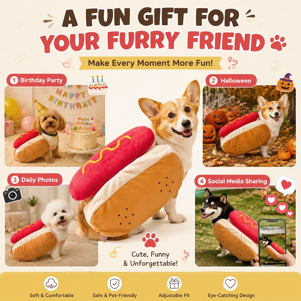 Hot Dog Halloween Costume for Pets