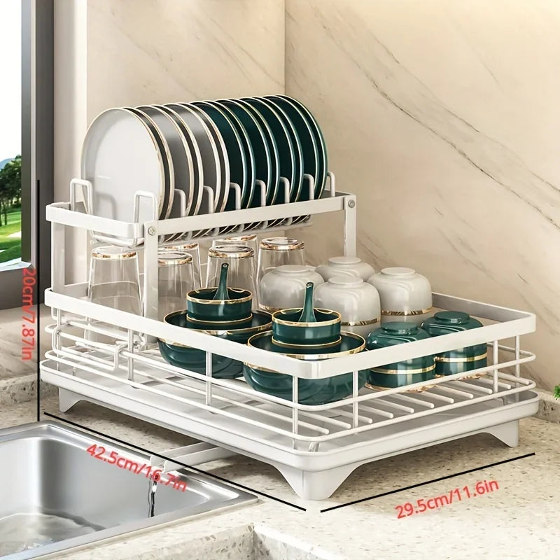 Multifunctional Sink Dish Drying Rack, Space-Saving