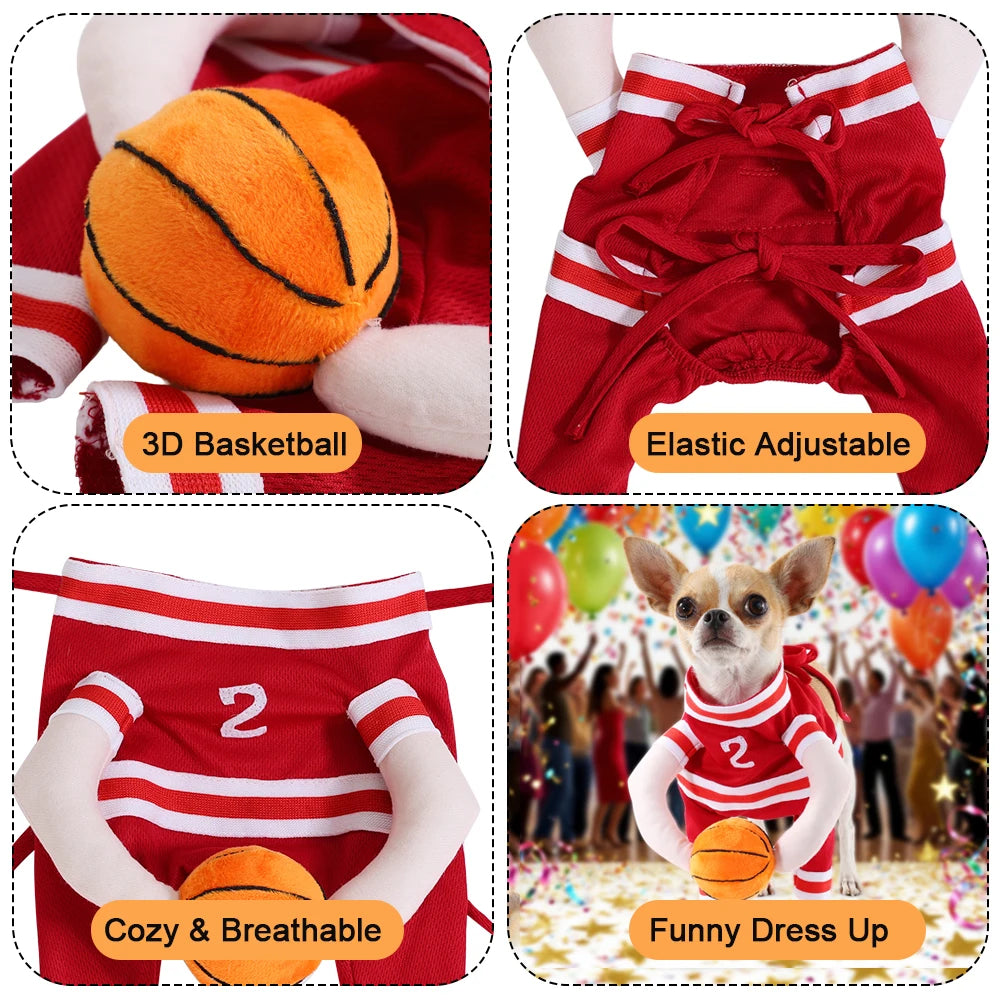 Basketball Halloween Pet Costume with 3D Ball