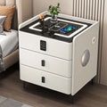 Smart Nightstand with Wireless Charger, LED Light & Safe Lock