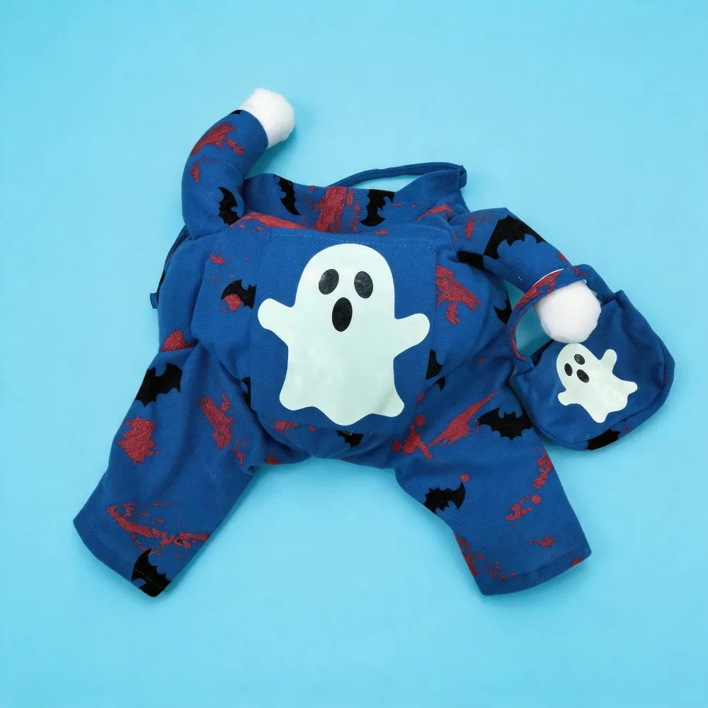 Fluorescent Ghost Halloween Costume for Pets