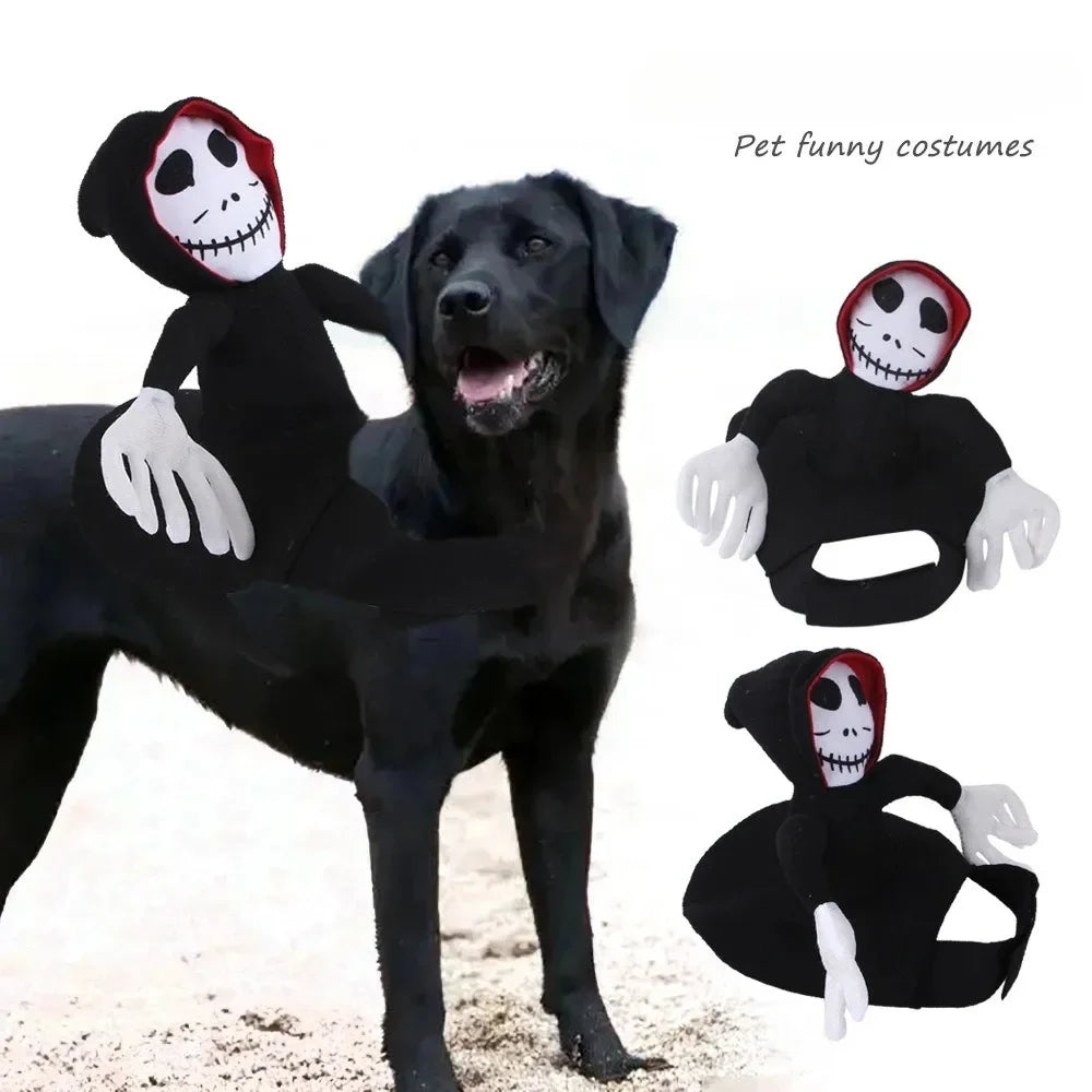 Grim Reaper Rider Halloween Costume for Dogs
