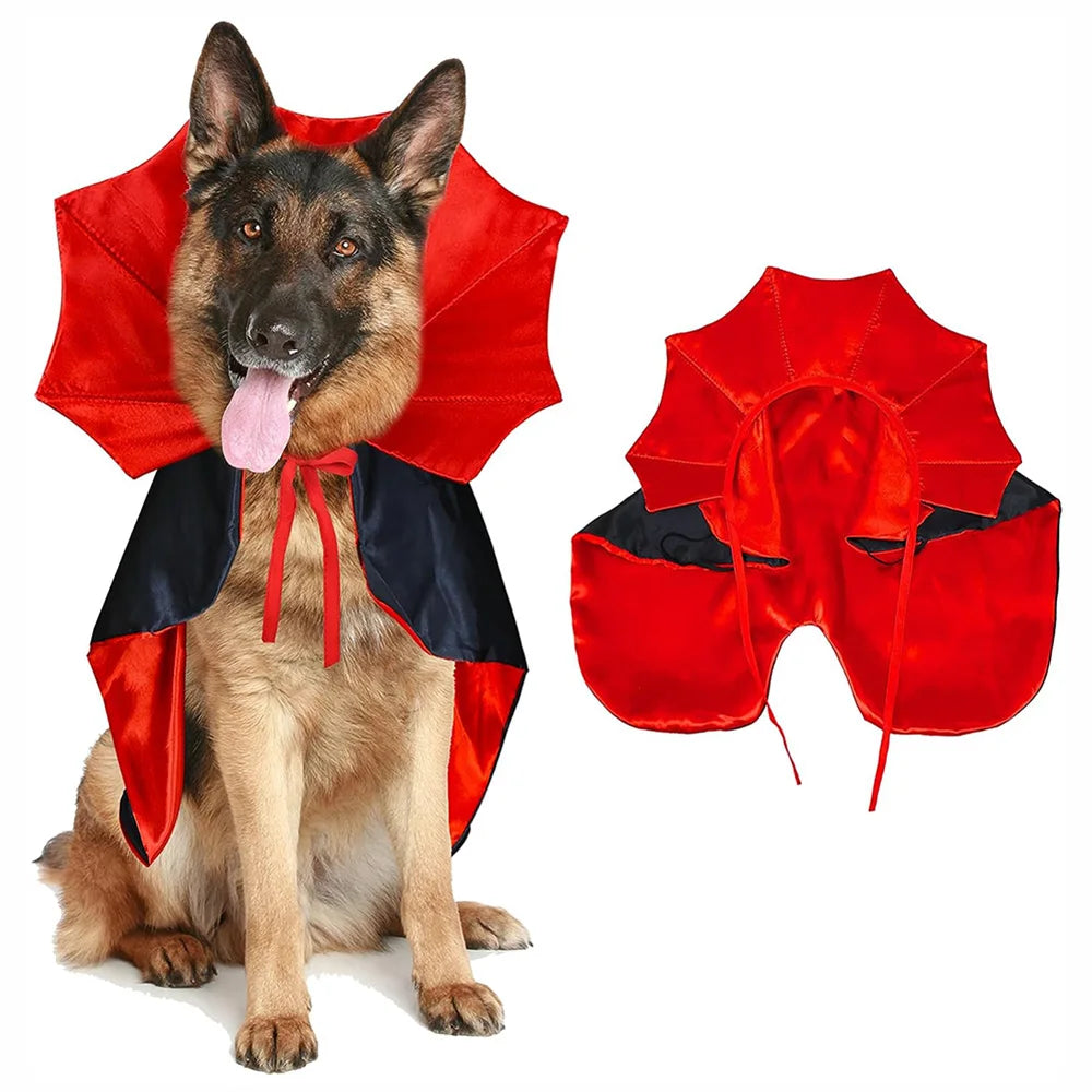 Red Vampire Cloak Halloween Costume for Pets