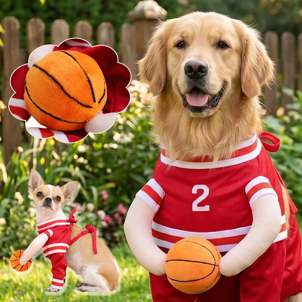 Basketball Halloween Pet Costume with 3D Ball