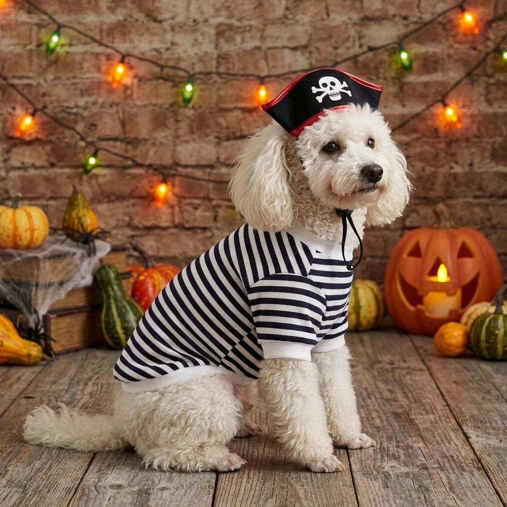 Pirate Costume with Skull Hat for Pets