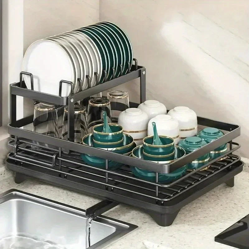 Multifunctional Sink Dish Drying Rack, Space-Saving