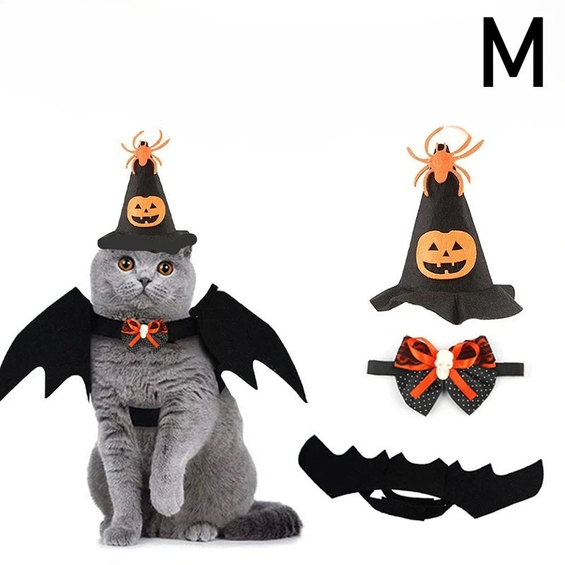 Halloween Bat Costume Accessory Set for Cats