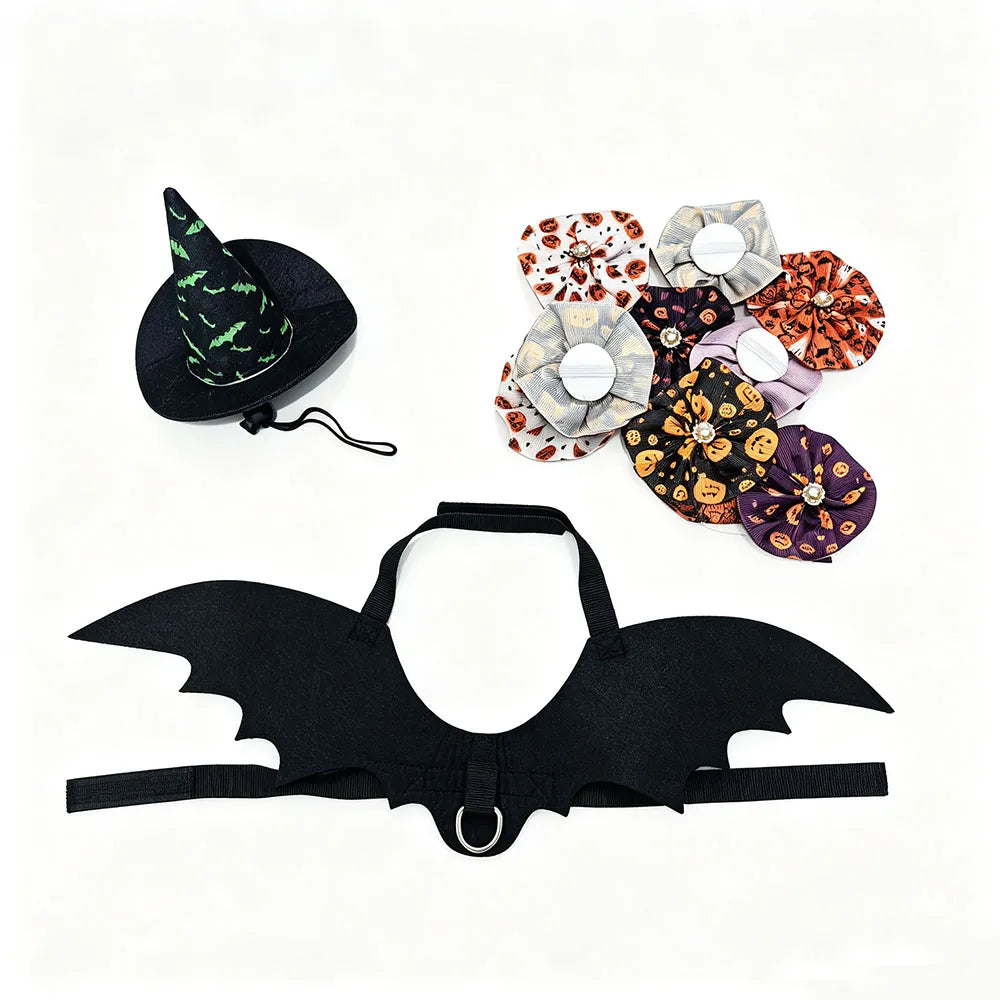 3-Piece Halloween Costume Accessories for Cats & Small Dogs