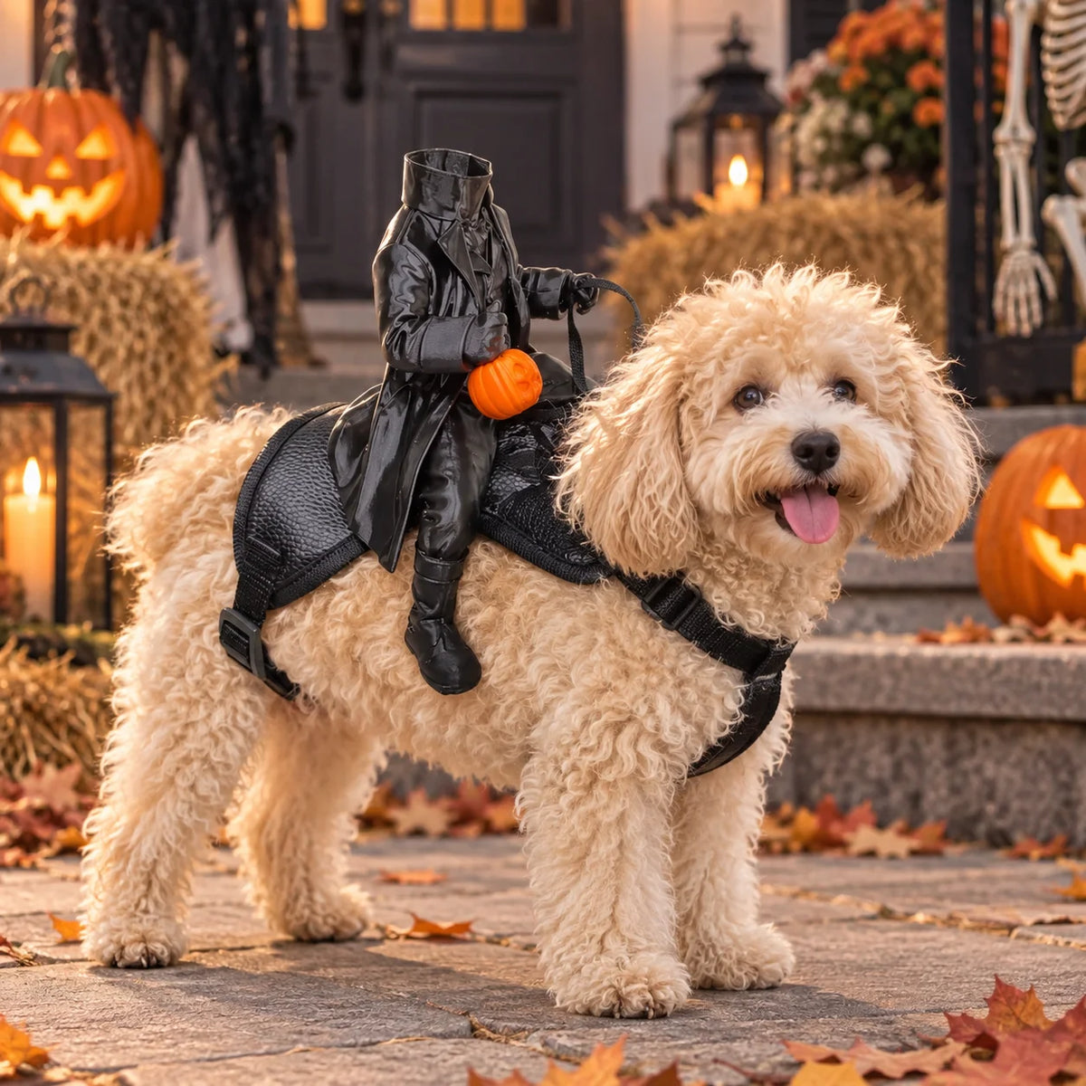 Headless Horseman Halloween Costume for Small Pets