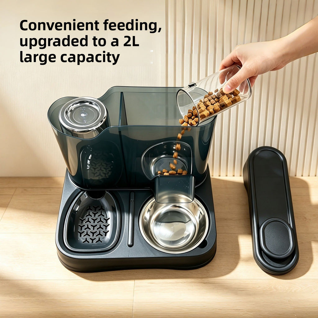 2-in-1 Automatic Pet Feeder & Water Dispenser