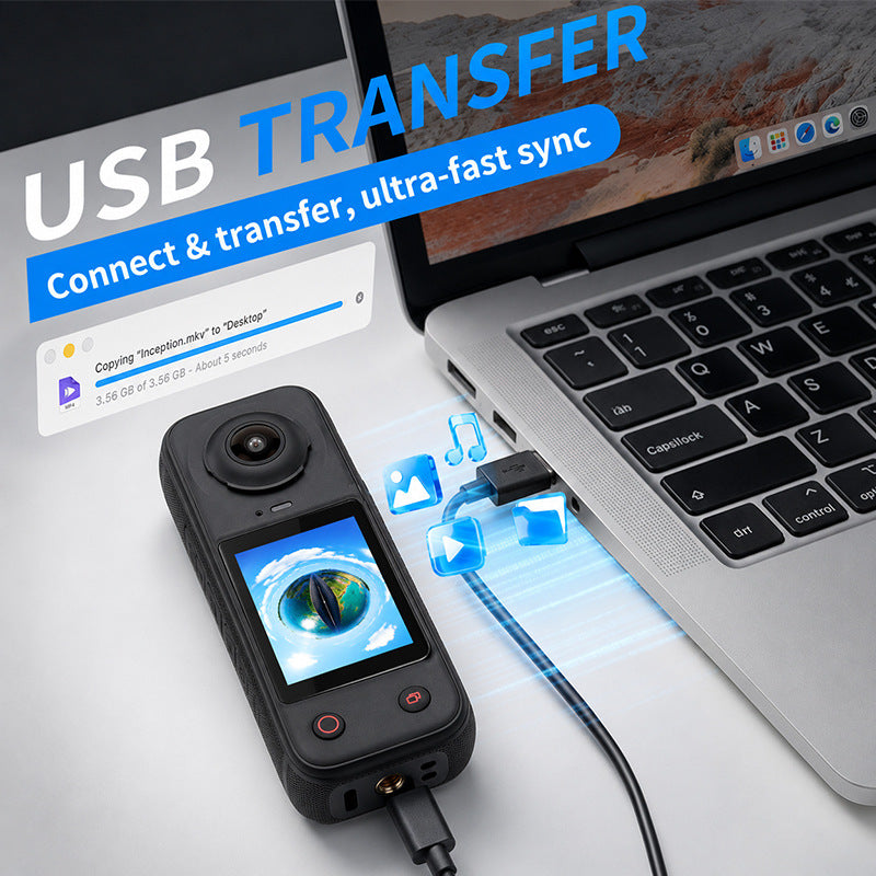 X5 PRO Pocket Action Camera with Dual Lenses