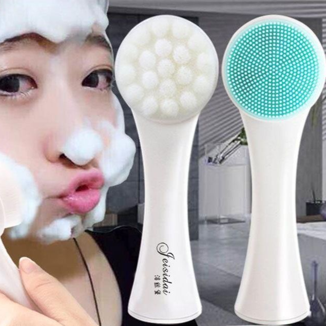 Pure Ritual | Double-Sided Silicone Facial Cleansing Brush