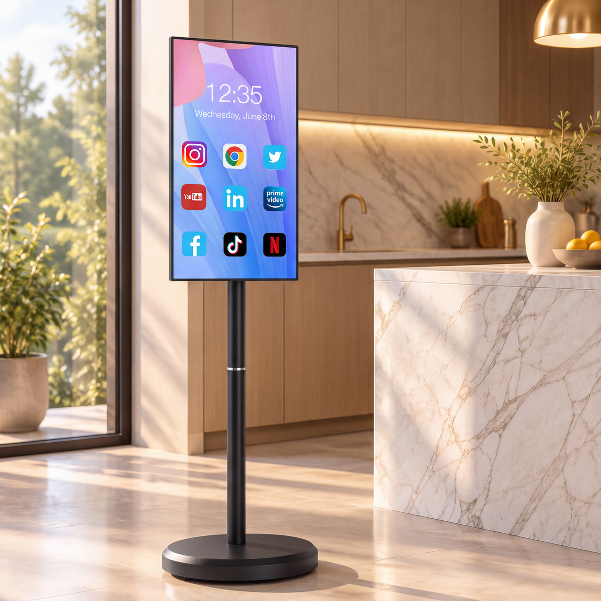 21.5" Portable Smart Screen — Android 15, Full HD Touch Display