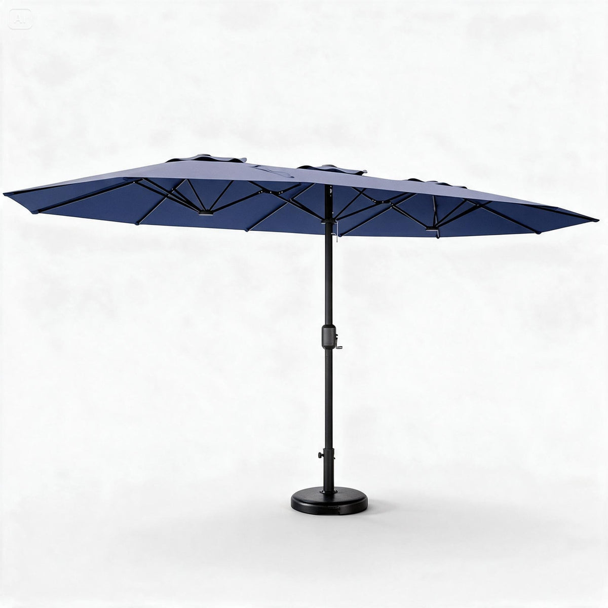 15FT Double-Sided Patio Umbrella with Base, UV-Resistant