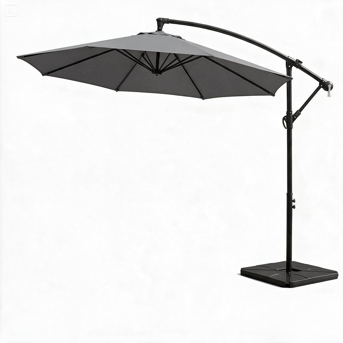 9.8FT Offset Cantilever Patio Umbrella with Base, UPF50+