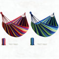 Rainbow Cotton Hammock for 1–2 Persons – Portable with Carry Bag