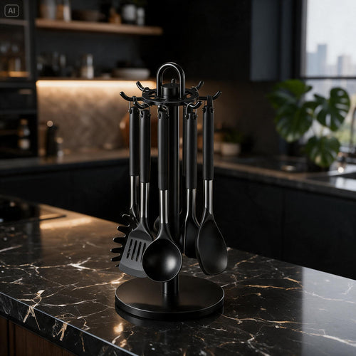 360° Rotating Kitchen Tool Organizer Stand